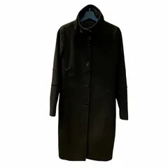 マックス&コー MAX&CO. スタンドカラー ロングコート ウール 38 黒 ブラック /GV ■GY47のサムネイル