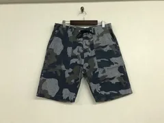 本物フリークスストアFREAK’SSTOREコットンリネン麻ポリイージーベイカーカモフラ迷彩柄ショートハーフパンツサーフミリタリーアメカジワークビジネススーツストリートスケーターゴルフメンズ紺ネイビーグレーM