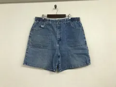 本物リーLeeコットンイージーベイカーデニムショートハーフパンツサーフミリタリーアメカジワークビジネススーツストリートスケーターゴルフメンズ青ブルーMメキシコ製