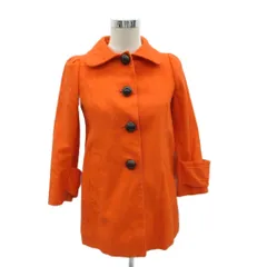 ザラ ベーシック ZARA BASIC スプリングコート ショート丈 無地 S オレンジ /SY17 ■GY61