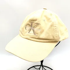 【中古品】Calvin klein Jeans カルバンクラインジーンズ USA製  SNAP BACK COTTON CAP BEIGE スナップ バック コットン キャップ 帽子 【185-250720-km-09-izu】