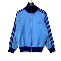 【中古品】adidas アディダス ADS-4F デサント期 80S TRACK JACKET 80年代 トラックジャケット アウター 長袖 サイズ：3号 カラー：青 メンズ 【146-250421-ma-04-izu】