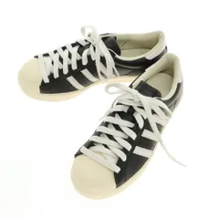 【中古】アディダス adidas Superstar Vintage レザー スニーカー ブラックxホワイト【サイズ23.5】【レディース】