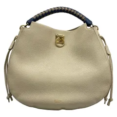 MULBERRY(マルベリー) ハンドバッグ アイリス ホーボー ライトベージュ×ブルーグレー×グレー レザーのサムネイル
