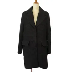 ザラウーマン ZARA WOMAN チェスターコート ニット S 黒 ブラックのサムネイル