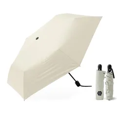 【新品】 VALITY 超軽量 x 自動開閉 日傘 175g ポチカル 折りたたみ傘 完全遮光 UVカット 晴雨兼用 耐風 撥水 コンパクト ワンタッチ メンズ レディース 子供 ギフト対応 アイボリー 2本セット