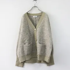 マチャット MACHATT シャギーモヘアニットカーディガン ｜ベージュ トップス Ｖネック ウールブレンド【2400014894141】のサムネイル