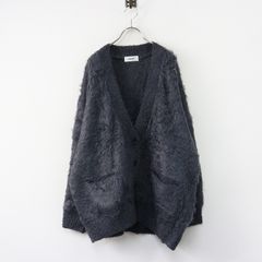 vintage シャギー カーディガン アルパカ混 毛長 黒 アメカジ グランジ