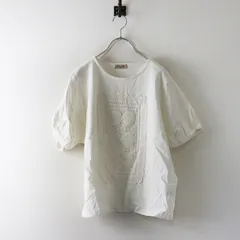 美品 サマンサモスモス Samansa Mos2 SM2 レース貼りカットソー F＼ホワイト コットン Tシャツ パフスリーブ【2400014900026】のサムネイル