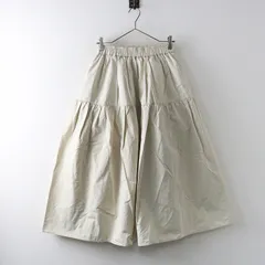未使用 サマンサモスモス Samansa Mos2 SM2 ティアードスカート F＼オフホワイト ギャザー フレア ゴム イージー ロング【2400014908695】