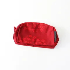 美品 マリメッコ marimekko PUKETTI コスメポーチ＼レッド プケッティ ジップ【2400014900682】