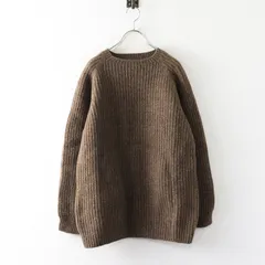 石徹白洋品店 イトシロヨウヒンテン ウール リブニット プルオーバー 2｜ブラウン トップス セーター【2400014883305】のサムネイル