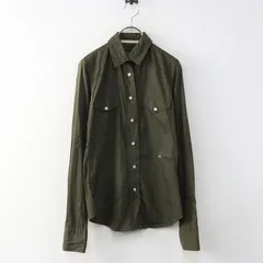 ハイドロゲン HYDROGEN ロゴ刺繍 ウエスタンシャツ XS＼カーキ スナップボタン ブラウス コットン【2400014904574】のサムネイル