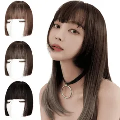 前髪ウィッグ 部分ウィッグ 総手植え 人毛100％ 前髪 姫カット 姫 姫毛 ポイントウィッグ 白髪隠し 薄毛 脱毛 かつら 部分かつら ナチュラル ポイント ふんわり 空気感 小顔 女性 レディース Luce brillare [ベージュブラウン] [姫毛]