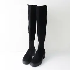 極美品 スチュアート ワイツマン Stuart Weitzman 5050 SOHO BOOT スウェードブーツ 23.0cm｜ブラック シューズ【2400014898675】のサムネイル