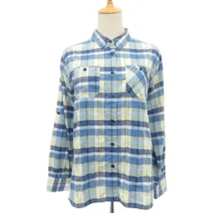 エーグル AIGLE カジュアルシャツ 長袖 チェック柄 M マルチカラー 青 ブルー /HO38 ■GY66