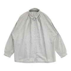 style+confort ビエラピーチ起毛 ワイドブラウス 定価19800円 サイズ2 シャツ ライトグレー レディース スティールエコンフォール【中古】6-0328M♪のサムネイル