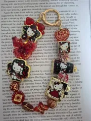 ハンドメイド ハローキティ レッド キーホルダー