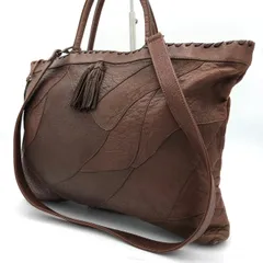 イビザ IBIZA 2way トートバッグ ショルダー レザー 茶 パッチワーク