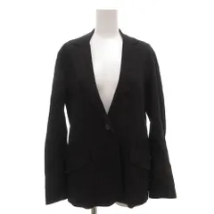 セオリー Theory テーラードジャケット 1B センターベント 麻 リネン 40 黒 ブラック /GV ■GY62