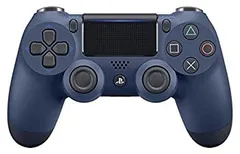 【中古】ワイヤレスコントローラー (DUALSHOCK 4) ミッドナイト・ブルー