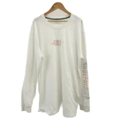 アンダーアーマー UNDER ARMOUR Tシャツ カットソー XL 白 ホワイト 長袖 袖口リブ ラウンドネック ロゴプリント /GR ■ECB001