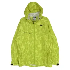 NIKE ナイキ 435883-320 胸ロゴ刺繍 スウッシュ フルジップ フーデッド ジャケット イエロー系 M【中古】