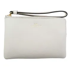 COACH コーチ F58032 リストレット レザー ポーチ コインケース オフホワイト系【中古】