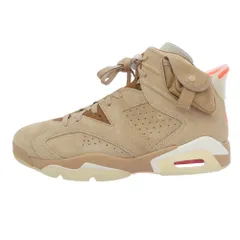 NIKE ナイキ DH0690-200 【フェイクバスターズ鑑定済】×Travis Scott Air Jordan 6 British Khakiトラヴィススコット  エアジョーダン6 ブリティッシュ カーキ スニーカー29cm【極上美品】【中古】