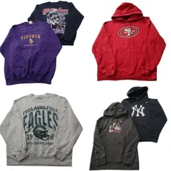 古着卸 まとめ売り プロチーム スウェット 6枚セット (メンズ S /M ) リーボック ナイキ NIKE NFL MLB ヤンキース タイタンズ 中古 ND8588