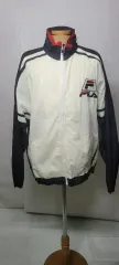 フィラ FILA ウィンドブレーカー ジャケット アイボリー/ネイビー L