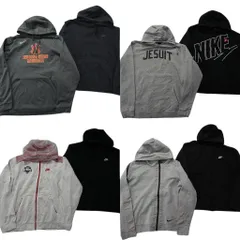 古着卸 まとめ売り ナイキ NIKE スウェット 8枚セット (メンズ XL ) フーディー アーチロゴ カレッジ風 ジップパーカー 中古 古着 NE0654