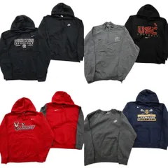 古着卸 まとめ売り ナイキ NIKE スウェット 8枚セット (メンズ S /M ) ハーフジップ カレッジ風 フーディー 中古 古着 NE0680