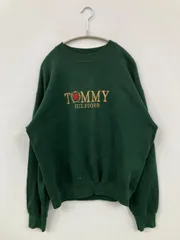 TOMMY HILFIGER トミーヒルフィガー スウェット L グリーン 裏起毛 ブランドロゴ 刺繍 長袖