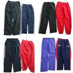 古着卸 まとめ売り アディダス adidas ウインドブレーカー パンツ 8枚セット (メンズ L ) スリーストライプス ワンポイント 中古 NE1475