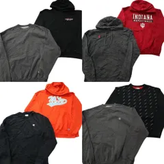古着卸 まとめ売り チャンピオン Champion スウェット 8枚セット (メンズ L ) フーディー 総柄 カレッジ風 中古 古着 NE1853