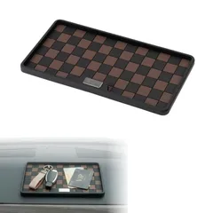 小物置き 滑り止めマット ノンスリップマット マット (ブラウン) トレイ ダッシュボード ideamall