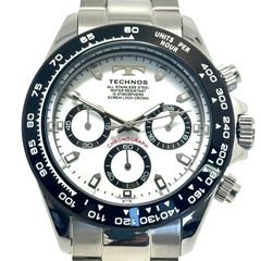 美品】テクノス TECHNOS TSM411TW クォーツ クロノグラフ 白 - メルカリ