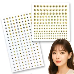 レディース メンズ ダンス 地雷系 韓国 大人 ヘソ 眉 唇 子供 耳 鼻 口 顔面デコ用 顔 貼るだけ シールピアス No29 顔に貼る フェイク 鼻ぴ ゴールド 口ピ ロドリーミシェ