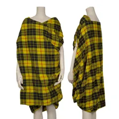 ジュンヤワタナベ コムデギャルソンJUNYA WATANABE COMME des GARCONS チェックドレープデザインチュニック 黄黒赤M位のサムネイル