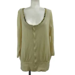 スナオクワハラ sunao kuwahara カーディガン ニット ウール混 アルパカ混 長袖 Uネック M アイボリー /XZ ■ECA003