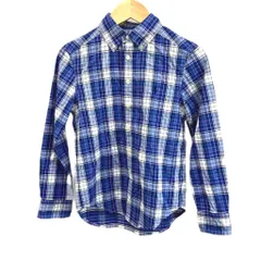 ラルフローレン RALPH LAUREN 子ども服 シャツ S 青 ブルー チェック柄 長袖 /RN ■ECB002