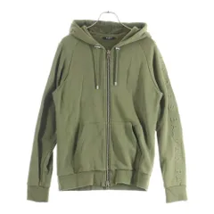 BALMAIN (バルマン) ZIPUP HOODIE ジップアップ フーディー パーカー カーキ 3122I240のサムネイル
