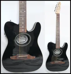 ★Fender Acoustic TELECOUSTIC BLACK 2014年 日本限定モデル テレキャスター型 エレアコ 美品★のサムネイル
