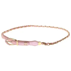 CHANEL (シャネル) ココマーク レザー チェーンベルト ピンク ゴールド金具 レディース A24C AA9684のサムネイル