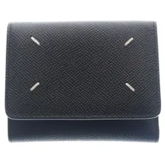 Maison Margiela (メゾンマルジェラ) 4ステッチ カーフレザー コンパクトウォレット 三折財布 ブラック SA3UI0017 P4745 T8013
