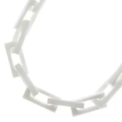 LOUIS VUITTON (ルイヴィトン) Collier Square Ceramic Chain Necklace コリエスクエアセラミックチェーンネックレス ホワイト MP2350のサムネイル
