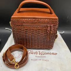O426 Guy Laroche かごバッグ レザーブラウン茶 ショルダーバッグ ハンドバッグ2Way 美品 ギラロッシュ※保管袋社外品のサムネイル
