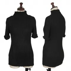 ジャンポールゴルチエクラシックJean Paul GAULTIER CLASSIQUE リネンマフポケット半袖ニット 黒40のサムネイル