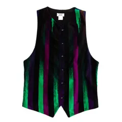 ジャンニヴェルサーチGIANNI VERSACE グラフィックストライププリントベロアベスト マルチSのサムネイル